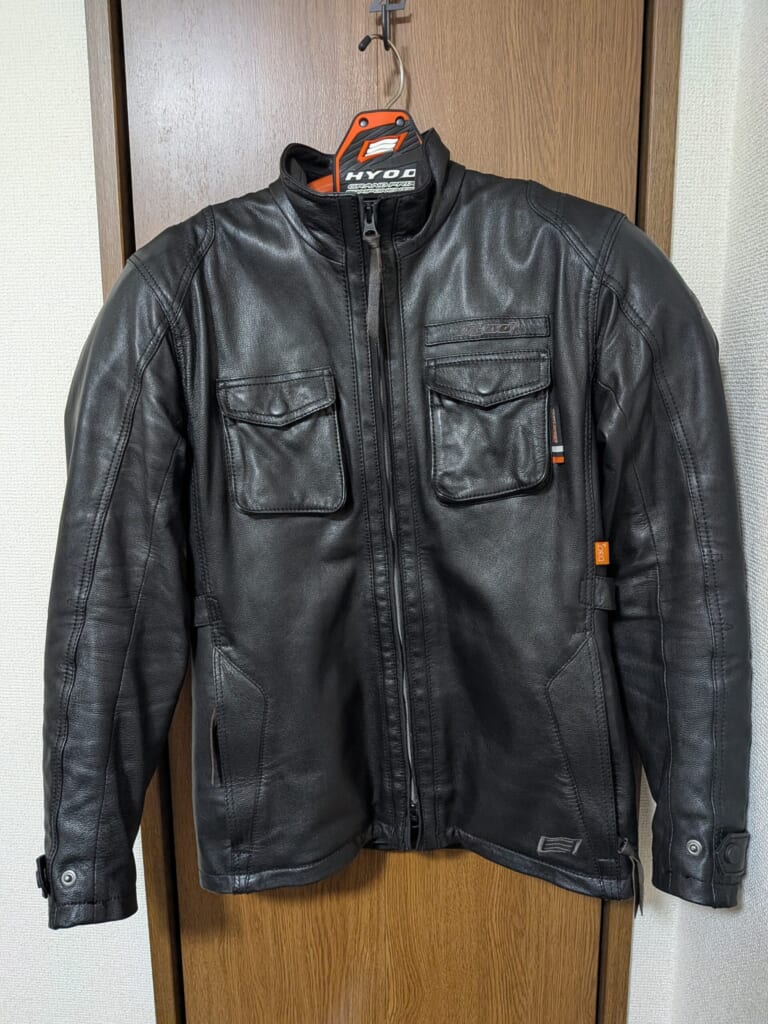 愛用のレザージャケット - 正面 -